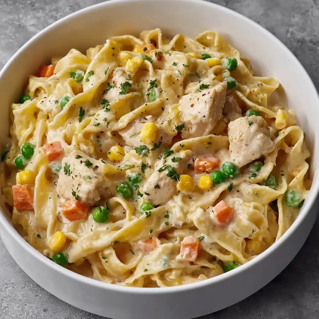 Quick Chicken Pot Pie Pasta Recipe - Recipe Image