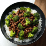 Honey Sriracha Ground Chicken and Broccoli Recipe