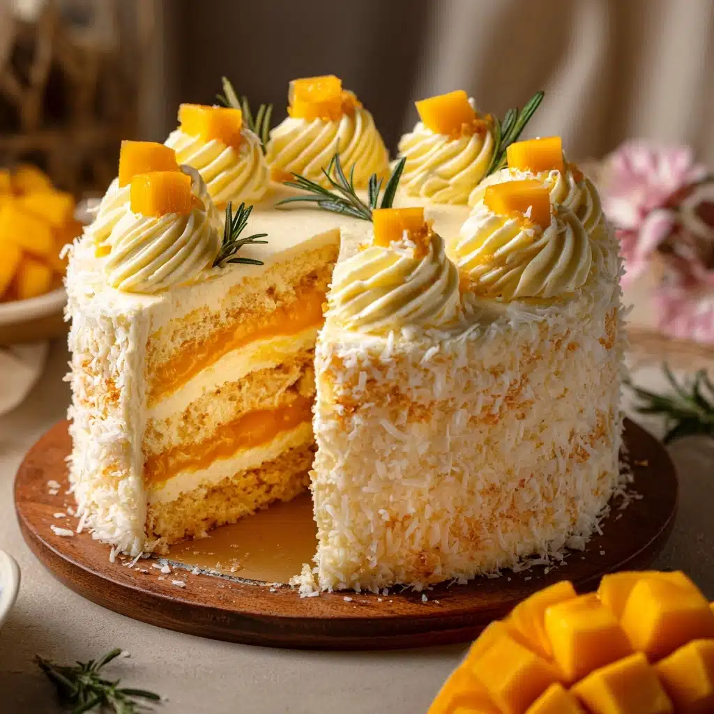 Vegan Mango Coconut Cake Recipe - Recipe Image