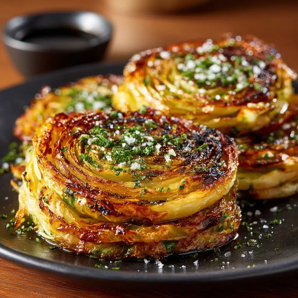 Oven Roasted Garlic Cabbage Steaks Recipe - Recipe Image