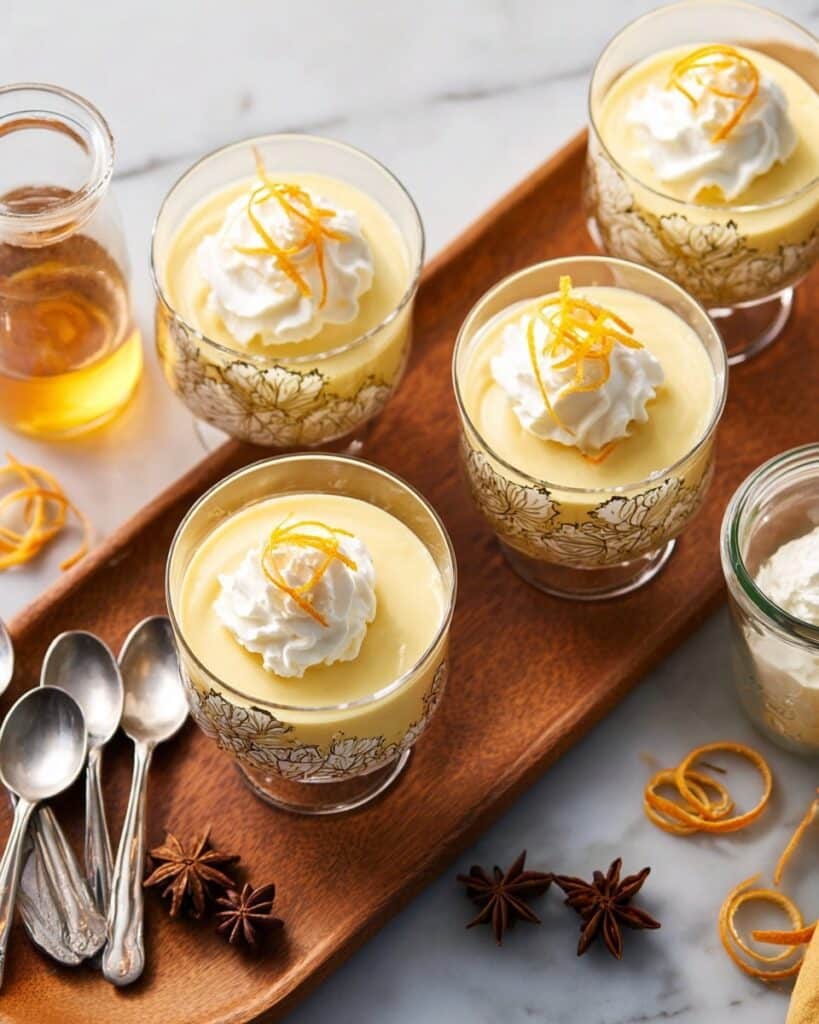 Winter Spice Vanilla Pudding with Brandy-Infused Whipped Cream Recipe