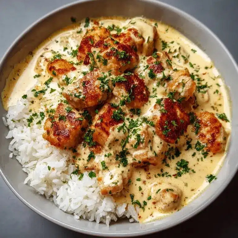 Creamy Smothered Chicken with Rice Recipe