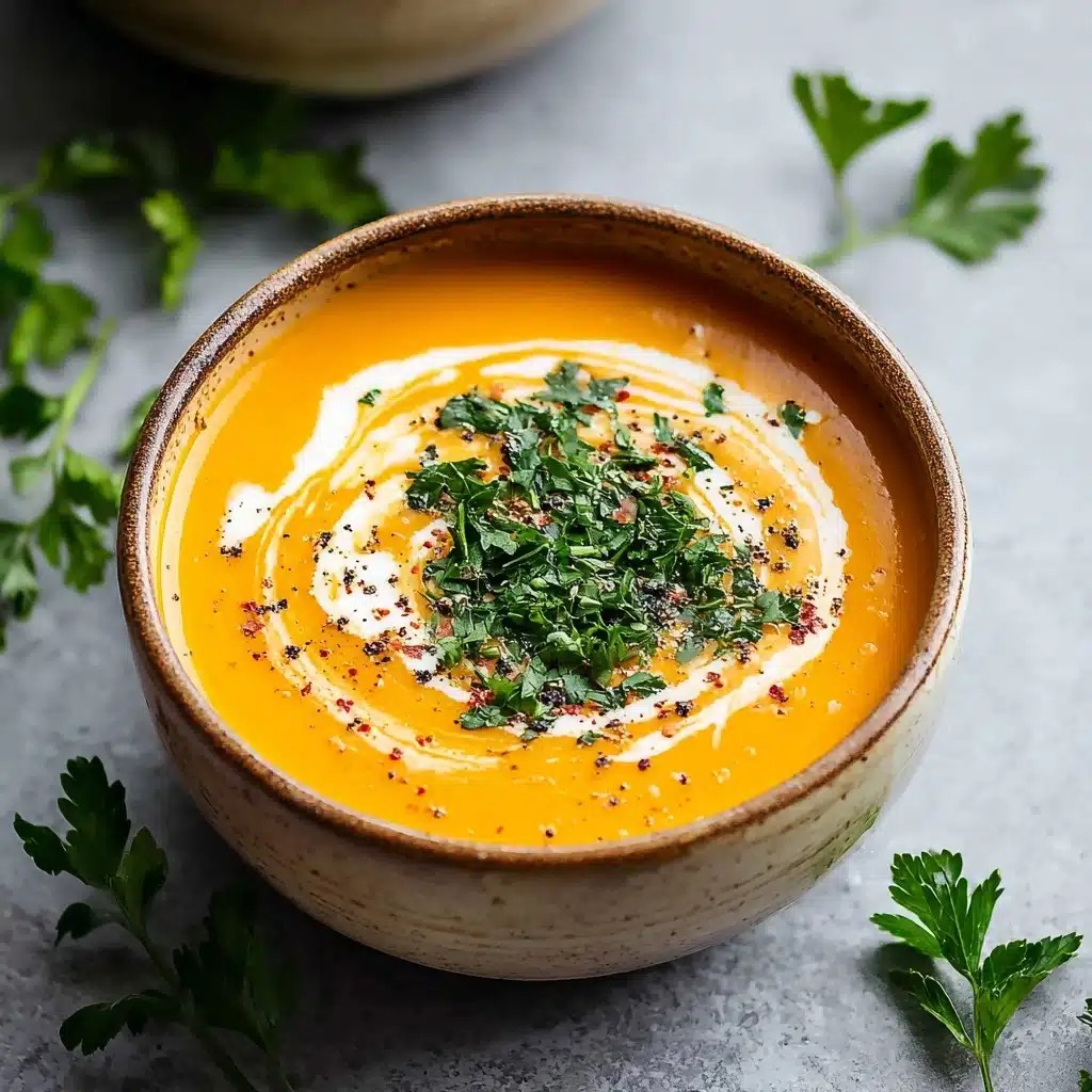Easy Butternut Squash and Sweet Potato Soup Recipe - Recipe Image
