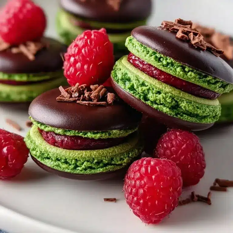 Dark Chocolate Raspberry Macarons Recipe
