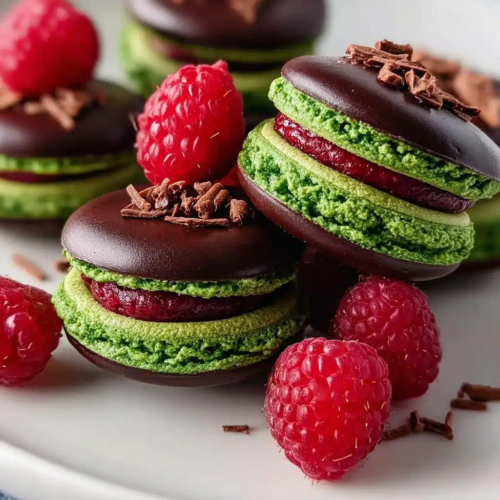 Dark Chocolate Raspberry Macarons Recipe