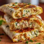 Ooey-Gooey Cheesy Garlic Chicken Wraps Recipe