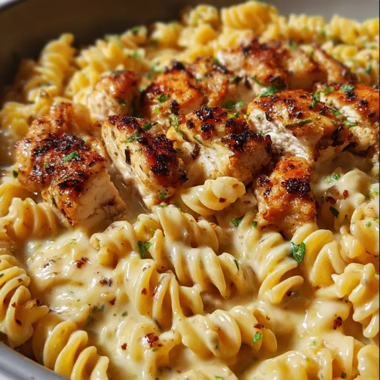 Cheesy Cajun Garlic Chicken Rotini Skillet Recipe