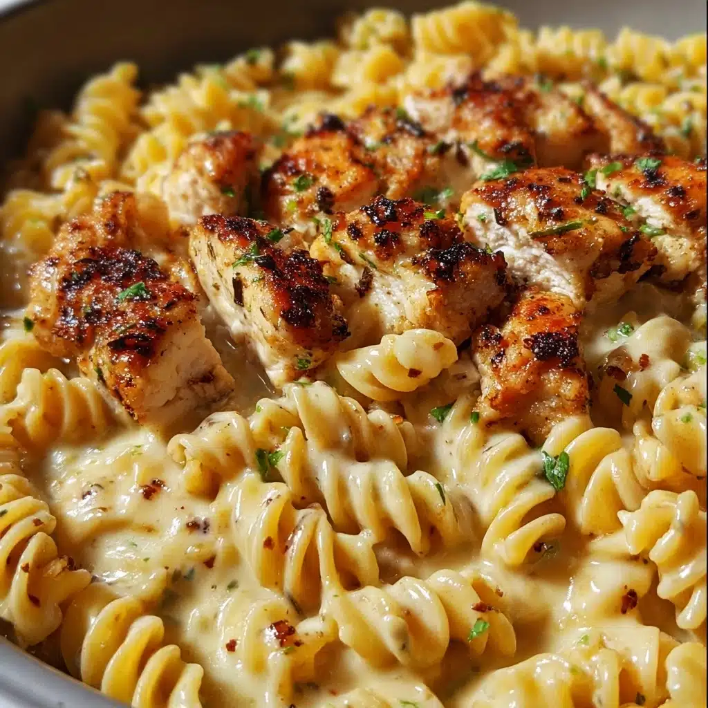 Cheesy Cajun Garlic Chicken Rotini Skillet Recipe