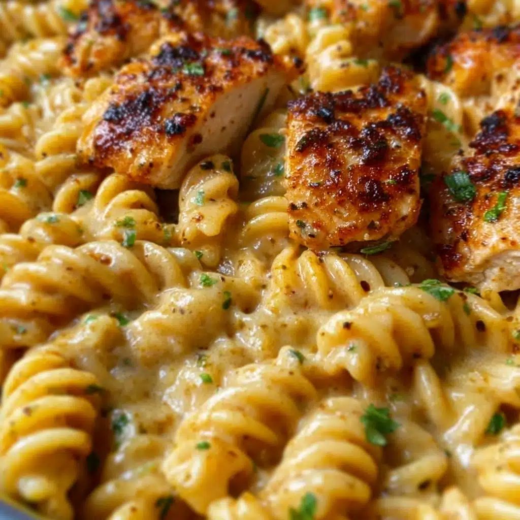 Cheesy Cajun Garlic Chicken Rotini Skillet Recipe - Recipe Image
