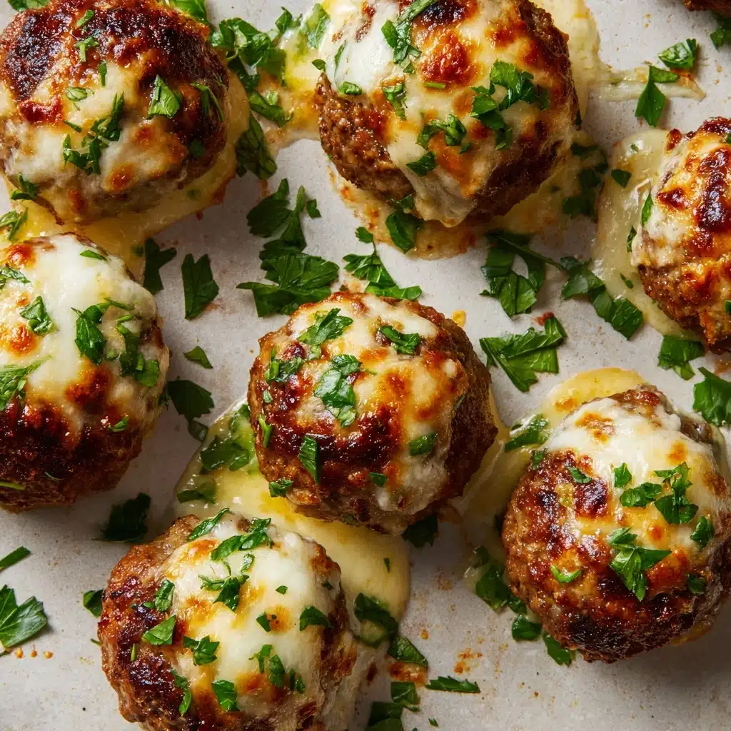 Cheesy Garlic Parmesan Cheeseburger Bombs Recipe - Recipe Image