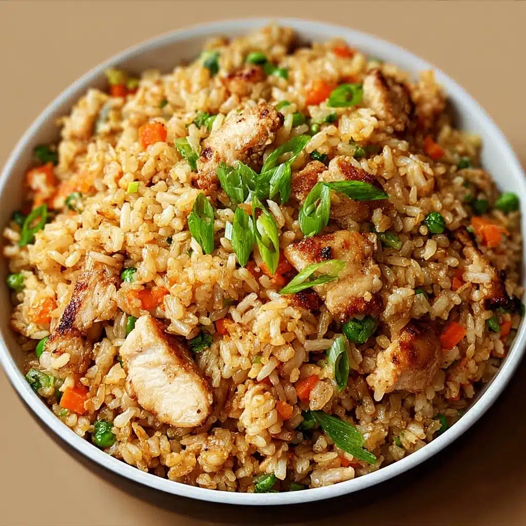 High Protein Crispy Garlic Chicken Fried Rice Recipe - Recipe Image
