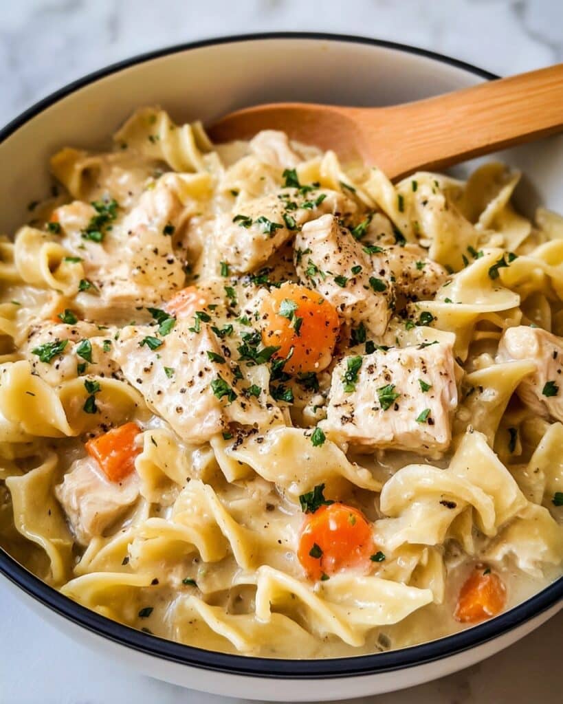 Creamy Chicken Pot Pie Pasta Recipe