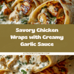 Savory Chicken Wraps with Garlic Cream Sauce Recipe