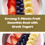 5-Minute Fruit Smoothie Bowl (with Greek Yogurt) Recipe
