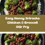 Honey Sriracha Ground Chicken and Broccoli Recipe