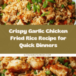 High Protein Crispy Garlic Chicken Fried Rice Recipe