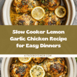 Slow Cooker Lemon Garlic Chicken Recipe