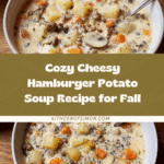 Cheesy Hamburger Potato Soup (Simple Recipe