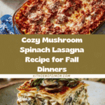 Mushroom And Spinach Lasagna Recipe
