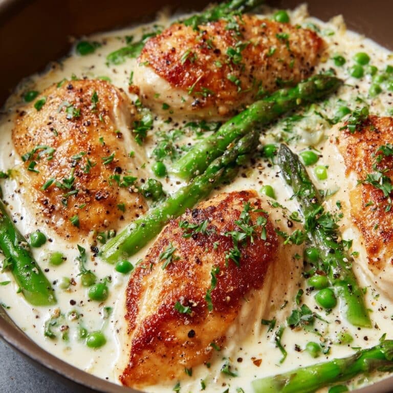 Caesar Chicken with Asparagus Recipe
