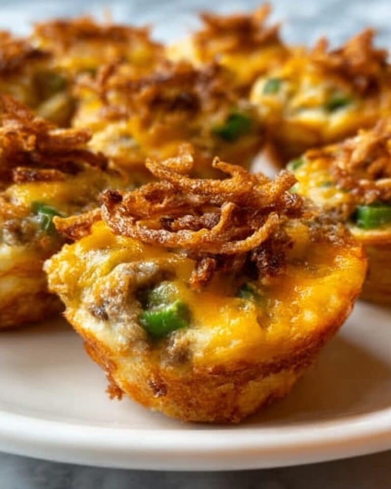 Mini Green Bean Casserole Bites Recipe