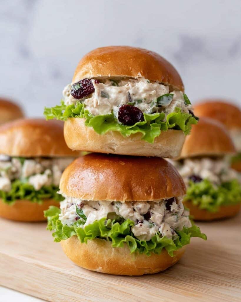 Turkey Salad Sandwich with Cranberries and Parsley Recipe