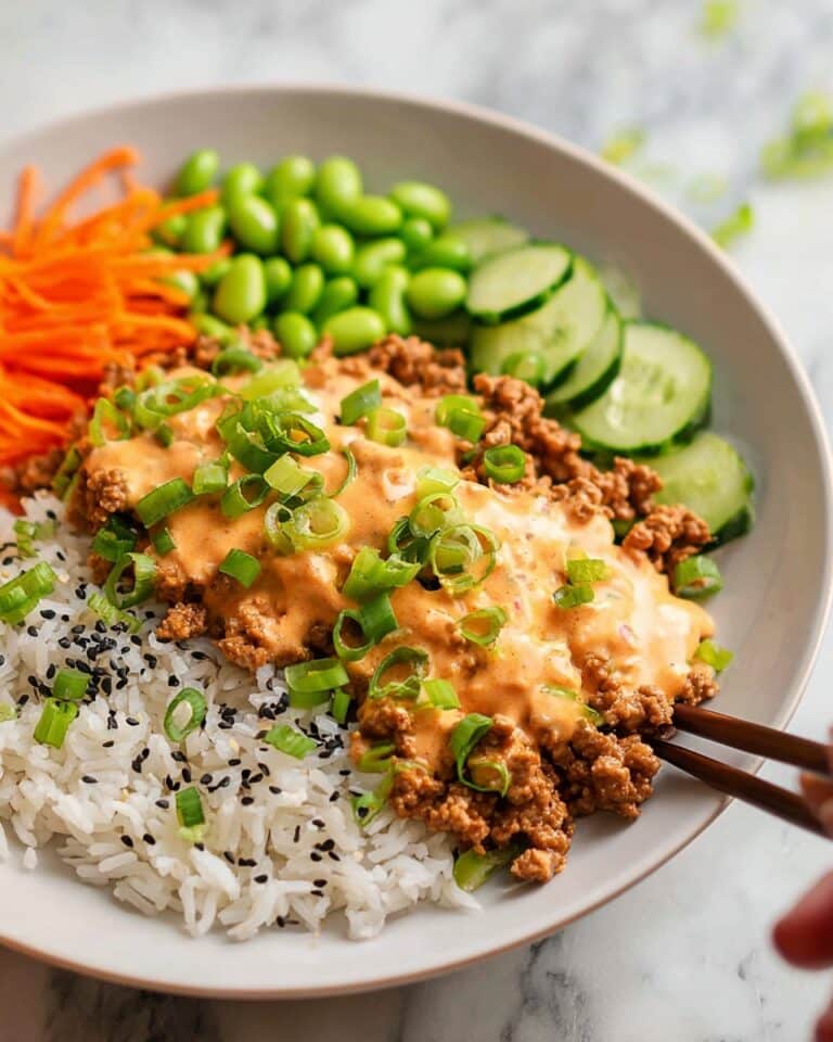 Ground Turkey Rice Bowls with Bang Bang Sauce Recipe