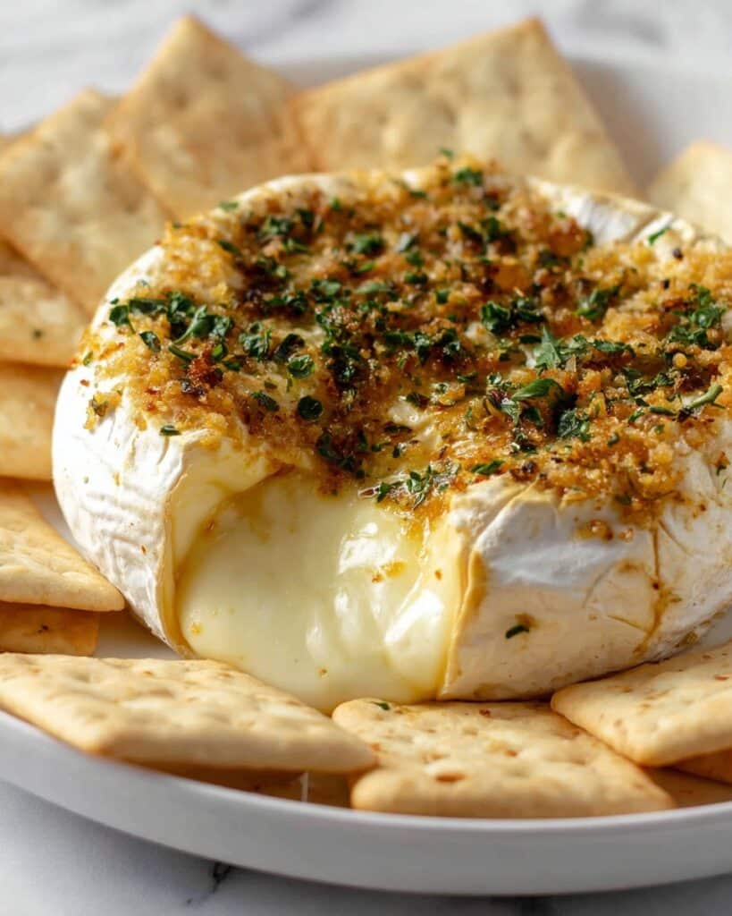 Garlic Baked Brie Recipe