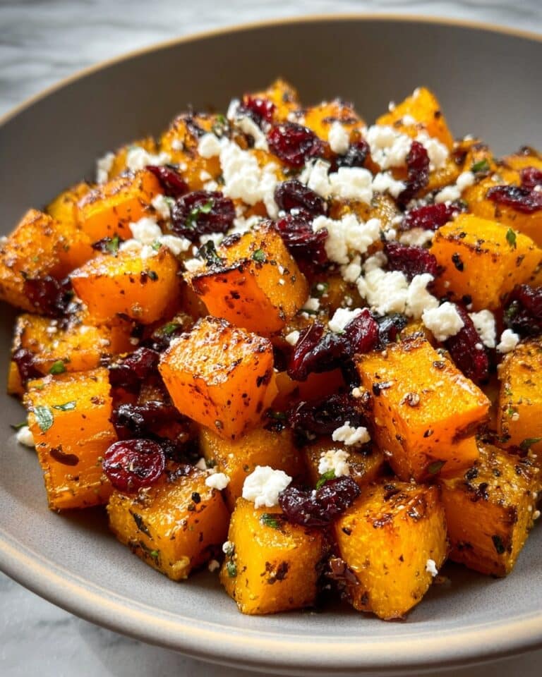 Roasted Butternut Squash with Cranberries and Feta Bliss Recipe