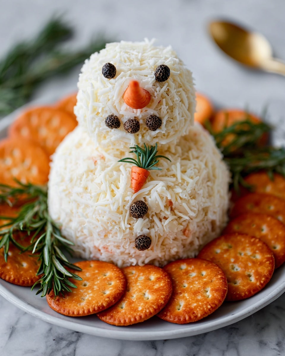 Snowman Christmas Cheese Ball Recipe