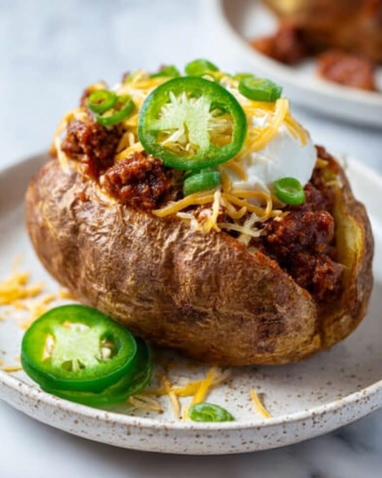 Chili Cheese Loaded Baked Potato Recipe