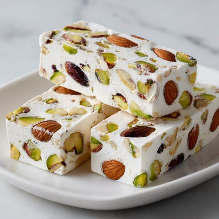 Traditional Italian Torrone Recipe (Soft White Nougat with Nuts) Recipe