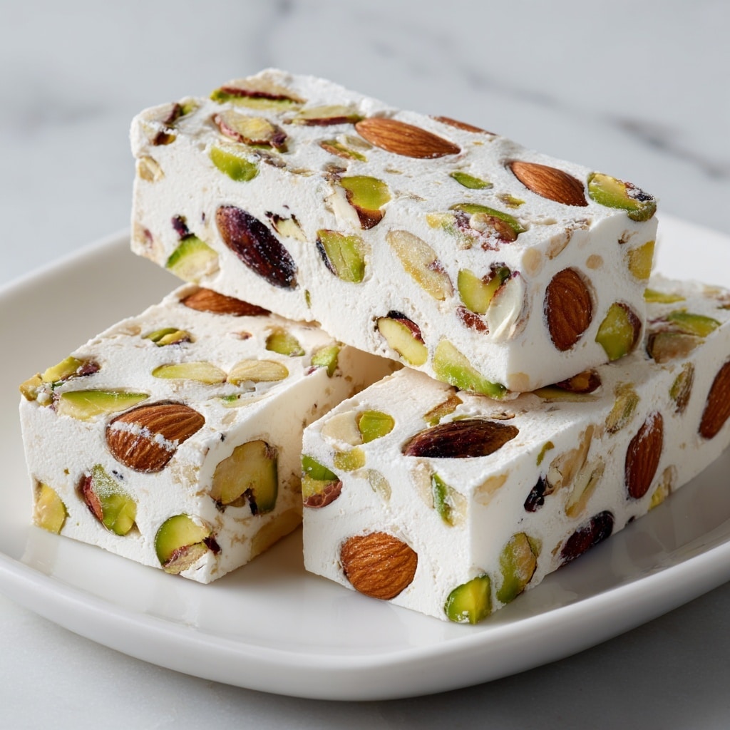 Traditional Italian Torrone Recipe (Soft White Nougat with Nuts) Recipe