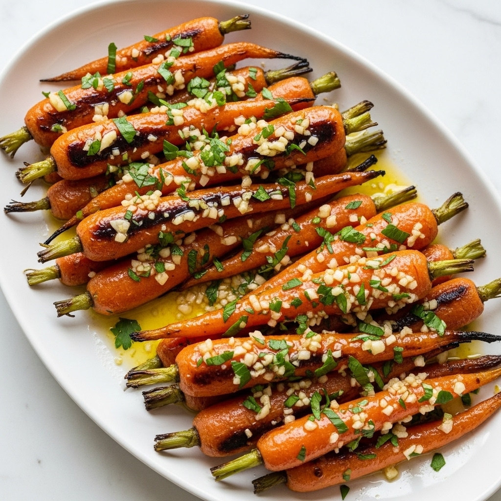 Honey Garlic Butter Roasted Carrots Recipe