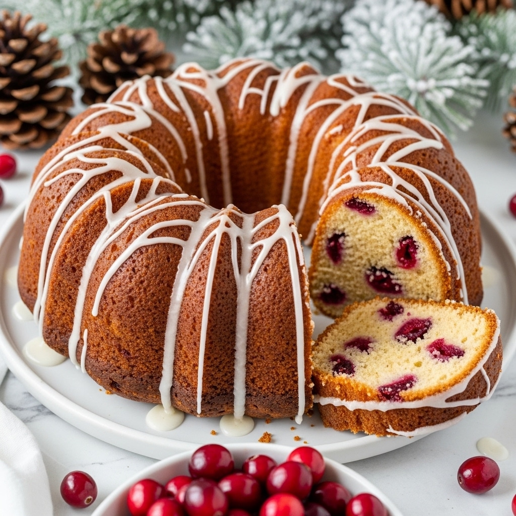 Cranberry Orange Bundt Cake with Fresh Cranberry Sauce Swirl Recipe