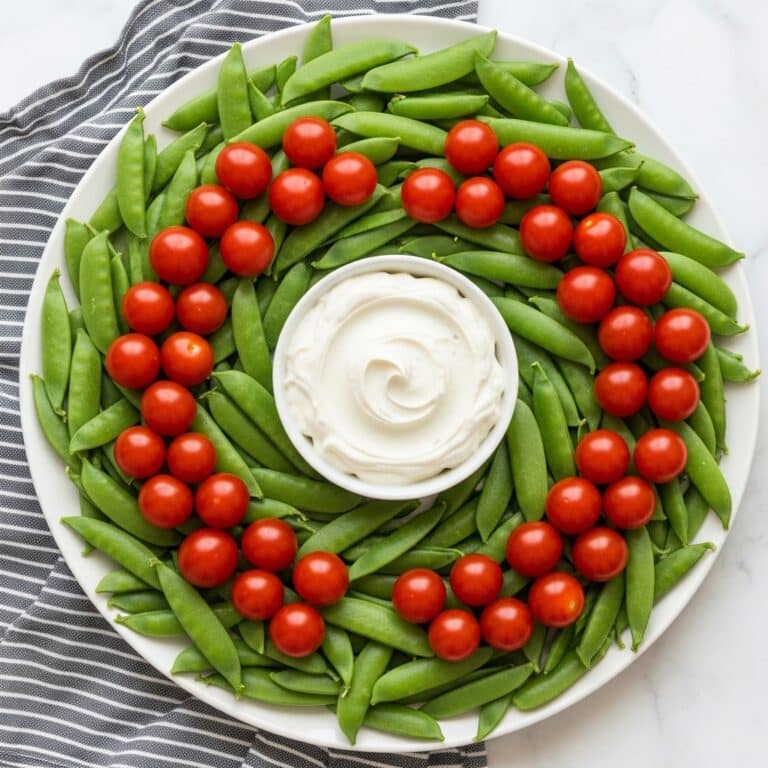Snow Pea Holiday Wreath Recipe