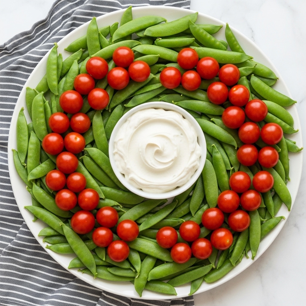 Snow Pea Holiday Wreath Recipe