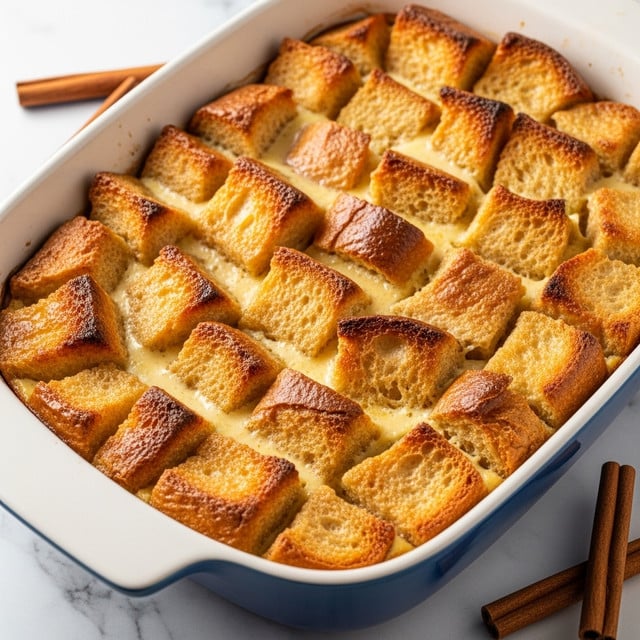 Classic Bread Pudding with Vanilla Sauce Recipe