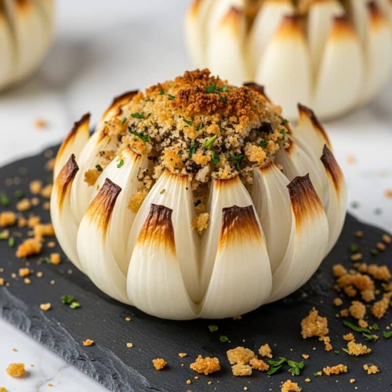 The Best Baked Blooming Onions with Creamy Dipping Sauce Recipe