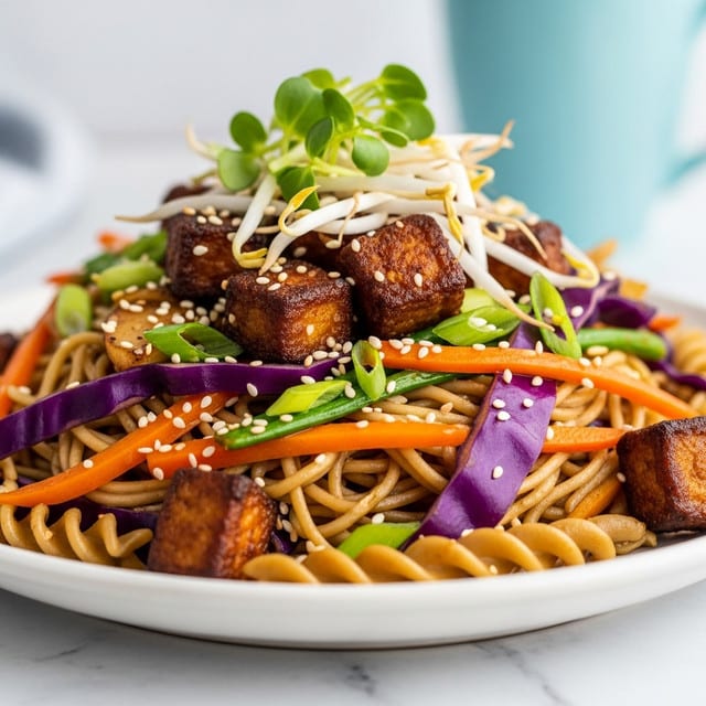 30-Minutes Vegetable Tofu Lo Mein Recipe