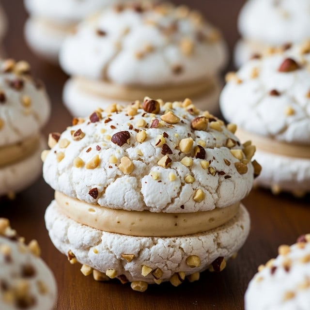 Hazelnut Meringue Bombs with Dulce de Leche Mousseline Cream Recipe