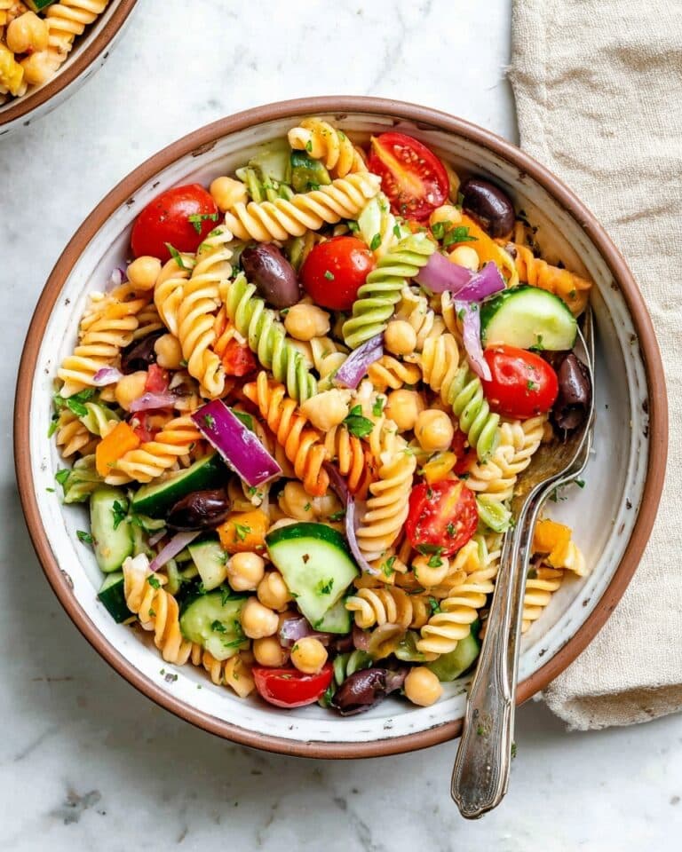 Mediterranean Vegan Pasta Salad Recipe