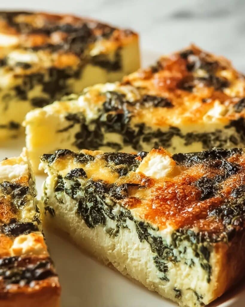 Crustless Spinach and Mozzarella Egg Quiche Recipe