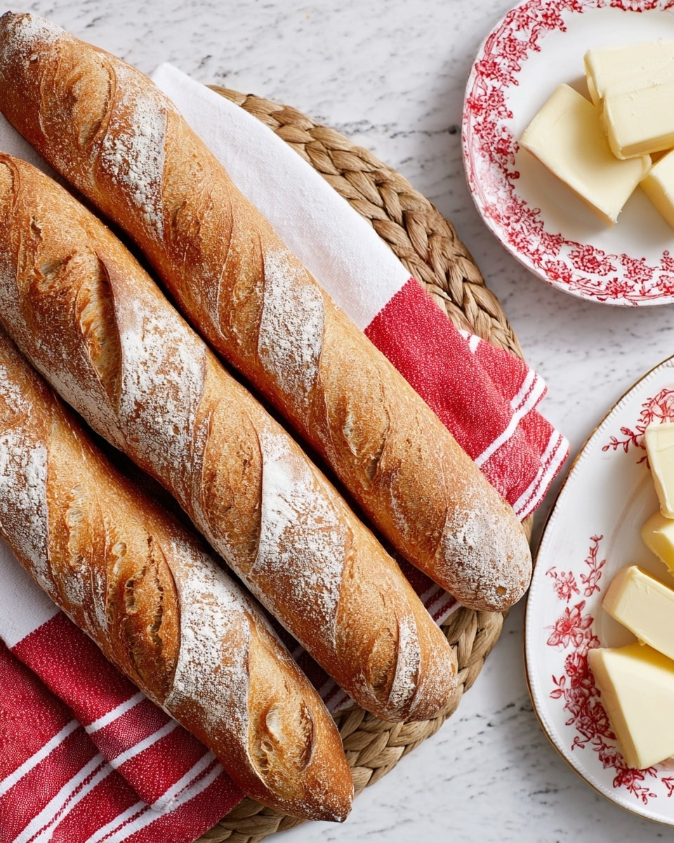 Four long baguettes are placed side by side on a white marbled surface. The second and fourth baguettes are cut open lengthwise, showing an airy, spongy inside with many large holes and a light cream color. The first and third baguettes remain whole, with a rustic, golden-brown crust dusted with white flour and marked by knife slashes that add texture. The overall look shows the contrast between the crusty outside and soft, open crumb inside. Photo taken with an iphone --ar 4:5 --v 7