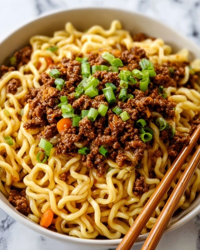 Mongolian Ground Beef Noodles Recipe