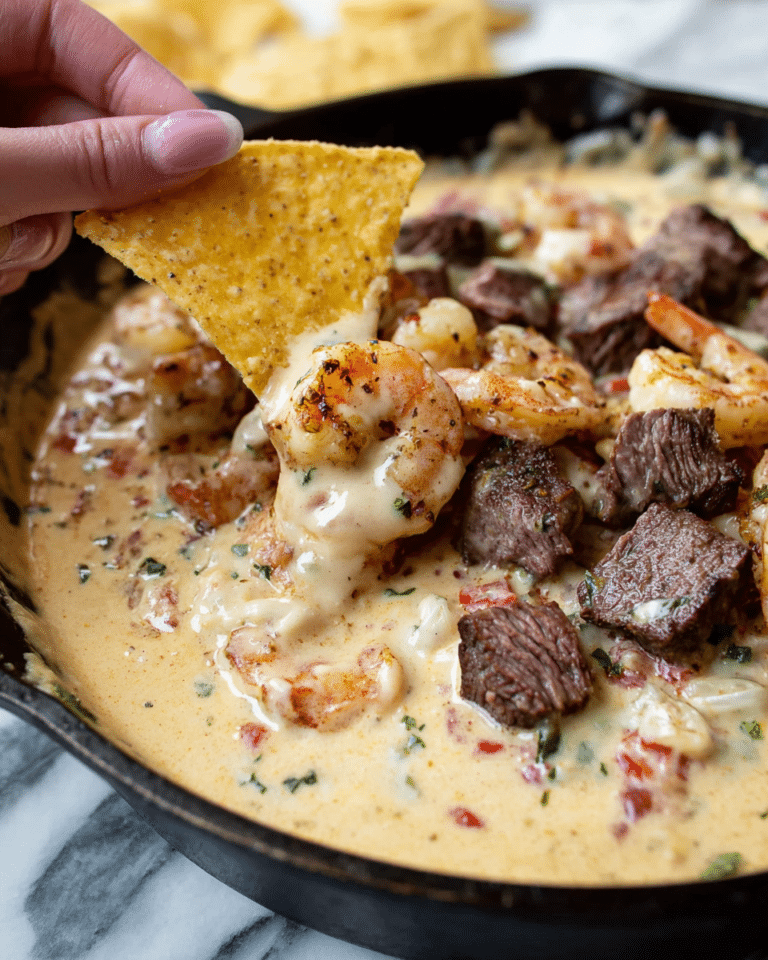 Steak and Shrimp Queso Dip Recipe