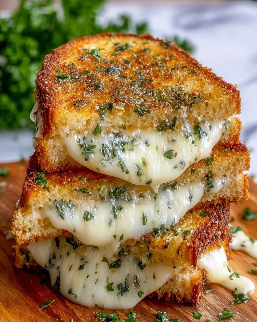 Garlic Bread Grilled Cheese | 15 min Lunch Idea Recipe
