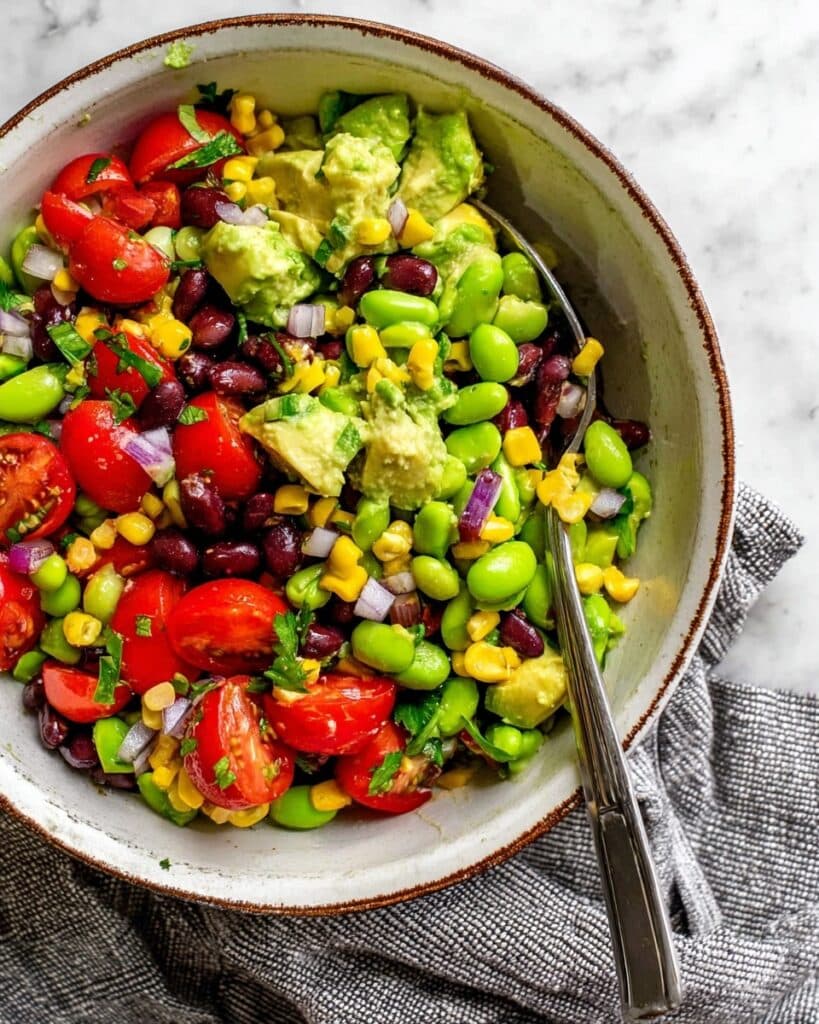 Edamame Salad with Corn, Black Beans, and Lime Recipe