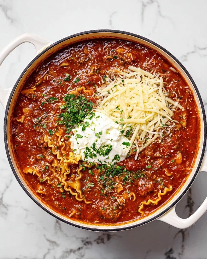 Vegetarian Lasagna Soup Recipe