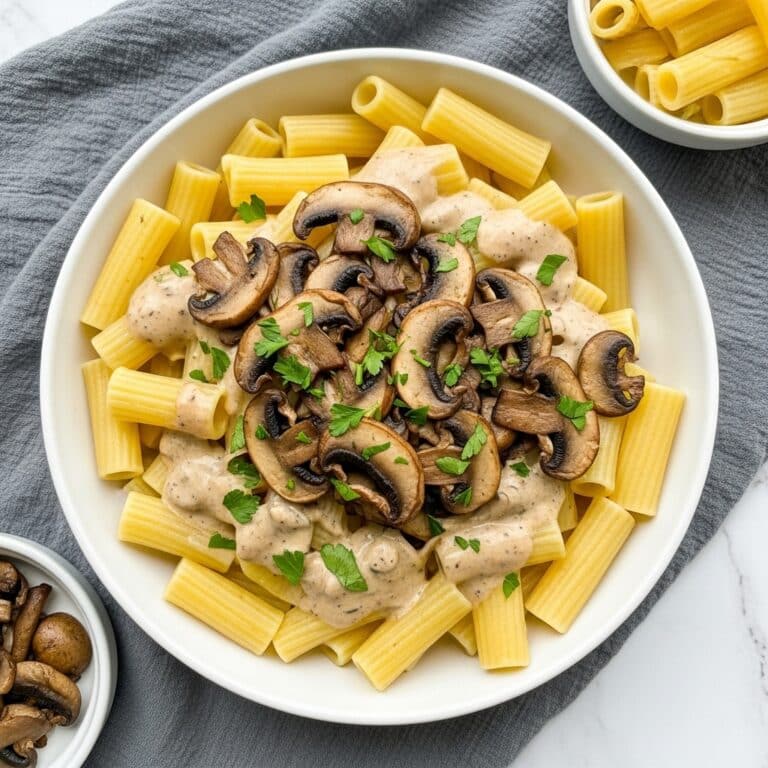 Creamy Mushroom Rigatoni Recipe